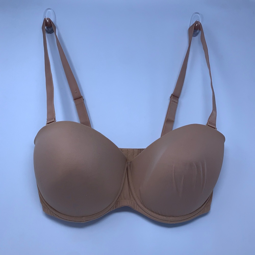 ASOS DESIGN Womens 38G Tan Underwired Molded Cup Strappy Bra New *Flaw